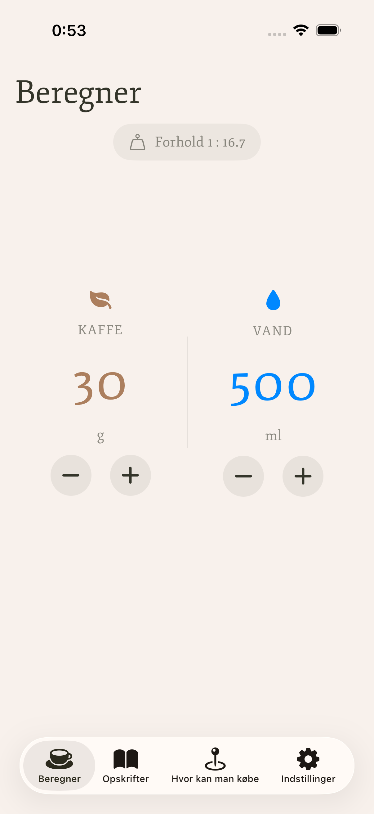 Coffee Calculator screenshot 1