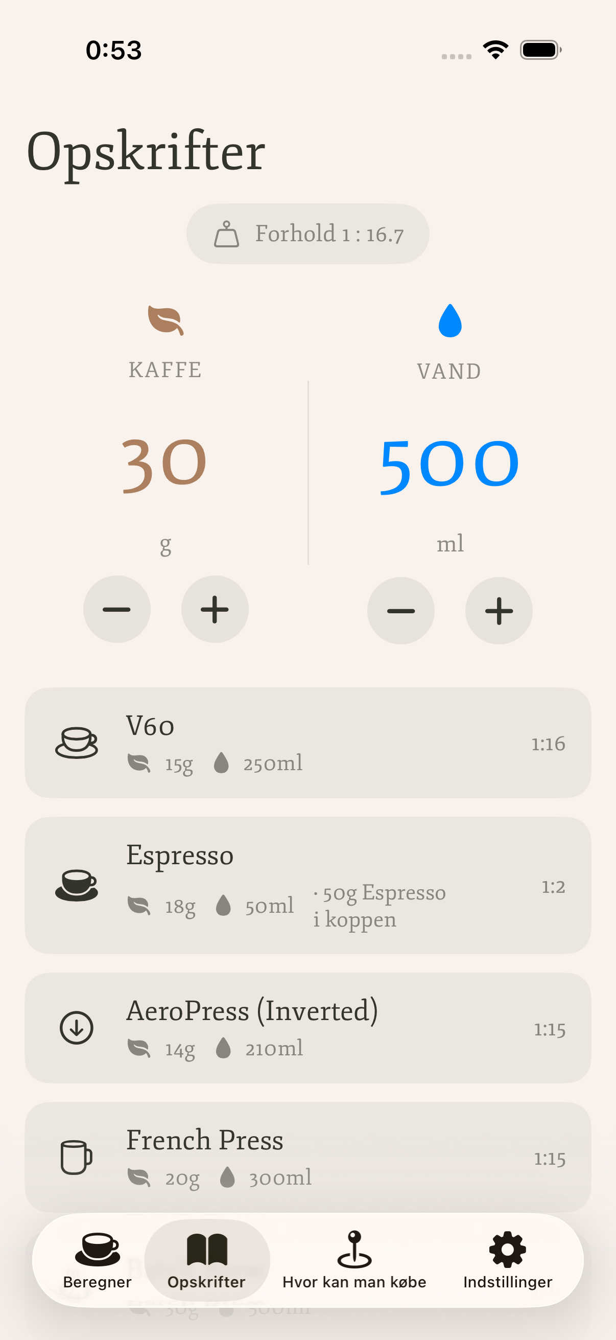 Coffee Calculator screenshot 2