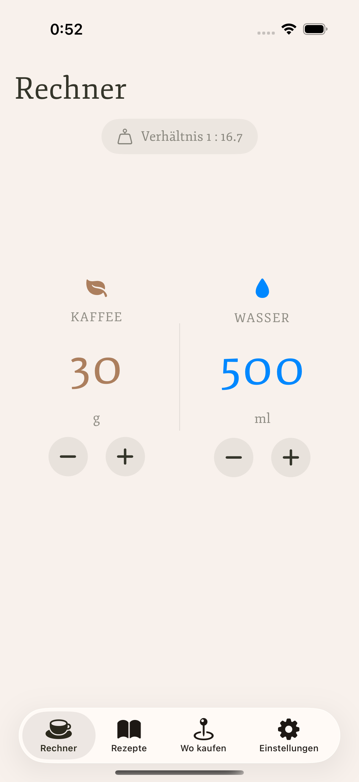 Coffee Calculator screenshot 1